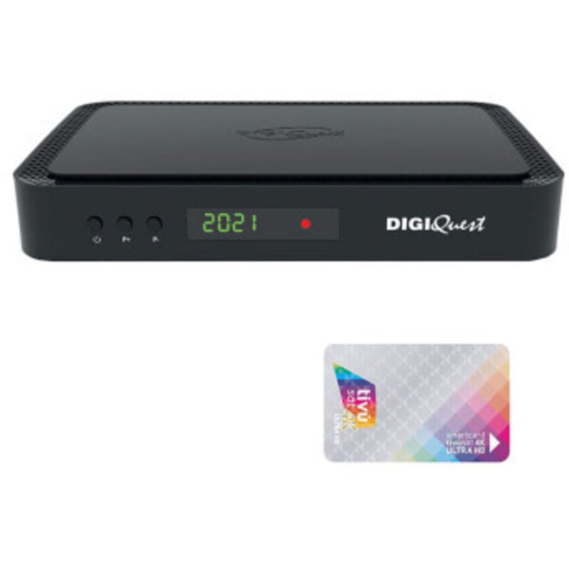 Digiquest - Q90 Récepteur satellite Labellisé Tivusat hd Carte Activée Chaines Italiennes