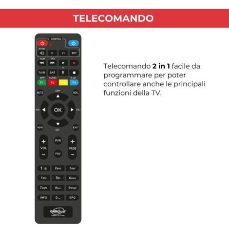 Digiquest RICD1248 set-top box TV Satellite Full HD Nero