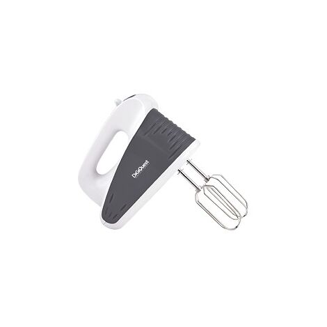 DIGIQUEST Sbattitore elettrico a 2 Fruste WHIP250, 5 Velocità, Funzione Turbo, Fruste e ganci in acciaio Inox, Grigio