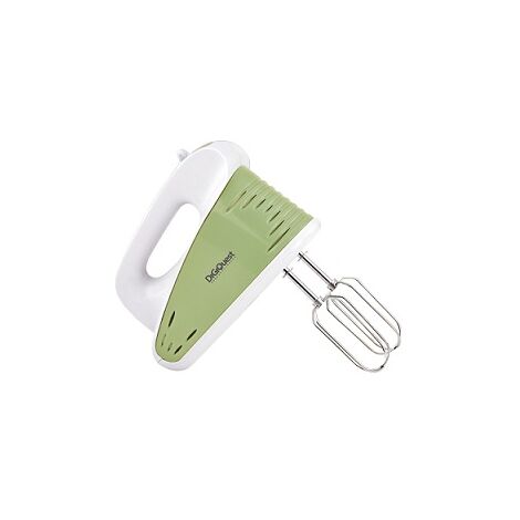 DIGIQUEST Sbattitore elettrico a 2 Fruste WHIP250, 5 Velocità, Funzione Turbo, Fruste e ganci in acciaio Inox, Verde