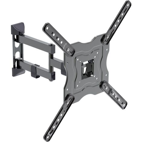 DIGIQUEST Staffa a parete, supporto TV reg. 3 snodi 2 braccio 23''/50'' ATC410,Nero, per migliorare la visuale del proprio tv