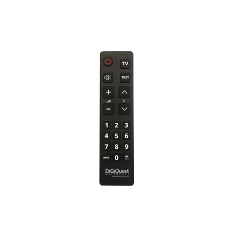 DIGIQUEST Universale EASY per tutte le TV - Tasti grandi per una maggiore visibilià.Ideale anche per strutture alberghiere, ospedaliere...Mantiene le impostazioni in assenza di batterie.