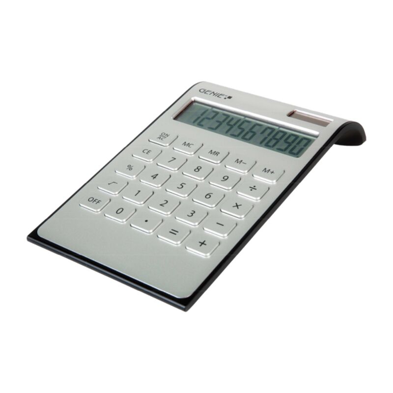 Genie - DD400 10 Digit Desktop Calculato Silve - Silver