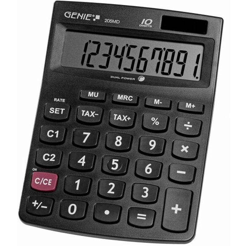 Valuex - 205MD 10 Digit Desktop Calculato Black
