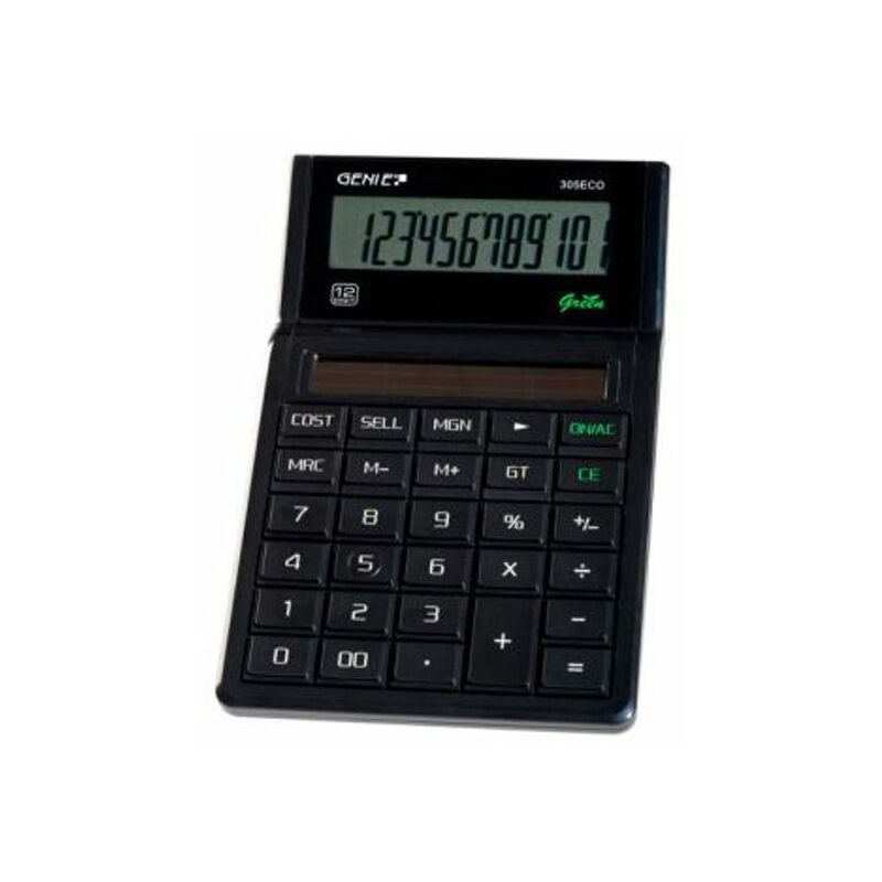 Valuex - 305 eco 12 Digit Desktop Calculato Black