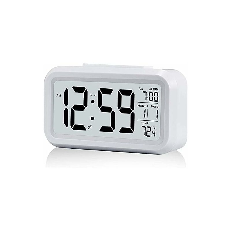 Héloise - Digital Alarm Clock Morning Alarm Clock, Silent Battery Operated Digital Alarm Clock for Kids Adults Large led Display Temperature
