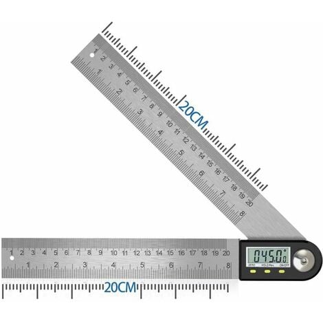 Digital Angle Finder 0-360°Digital Inclinometer Stainless Steel Protractor Angle Ruler with LCD Display for Woodworking Construction Repairing