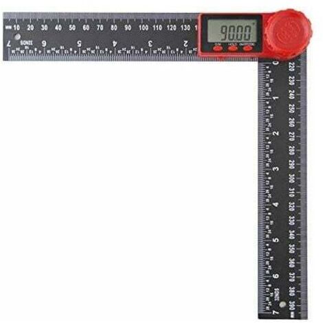 Digital Angle Finder, 2 in 1 Digital Angle Finder with LCD Display, 360° Angle Measurement, Protractor Ruler for Carpentry, Construction