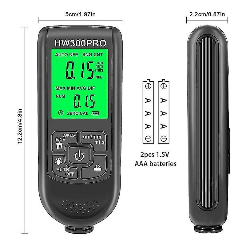Digital Backlight Lcd Film Meter Paint Thickness