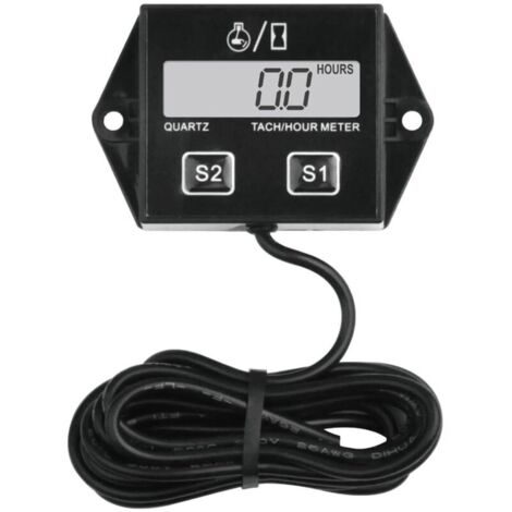 Digital Compteur Heure Tachymètre,Batterie Remplaçable RPM Mètre Pour Scooter Pelouse Tracteur Dirt Bike Générateur Tronçonneuse Hors-bord Moteur Motoneige Nettoyeur Haute Pression-ZSB-02