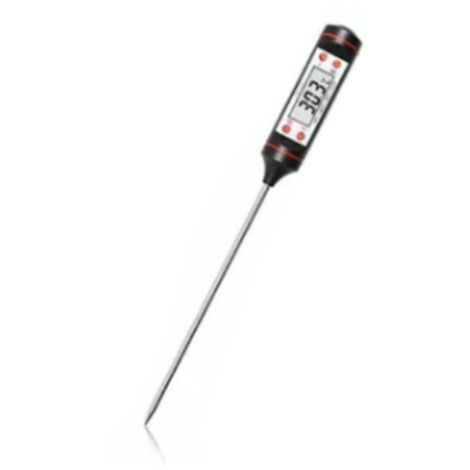 Digital Cooking Thermometer Stainless Steel with Battery Thermometer Probe for Baking Kitchen