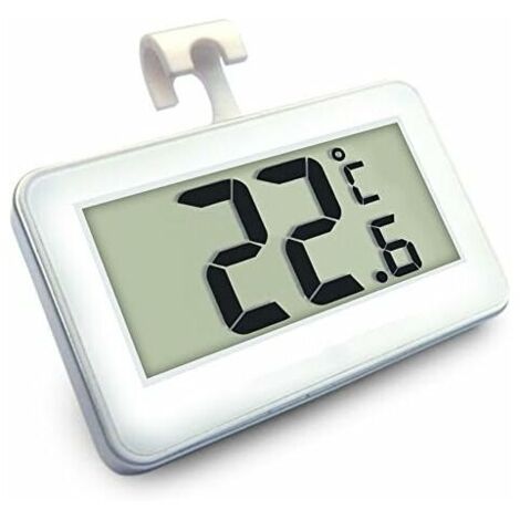 Digital co.ukeezer Thermometer Wireless Reco.ukigerator Thermometer and Indoor Temperature Monitor (Large LED Display, White) Three Placement Modes (Hanging, Standing and Magnetic Stick)