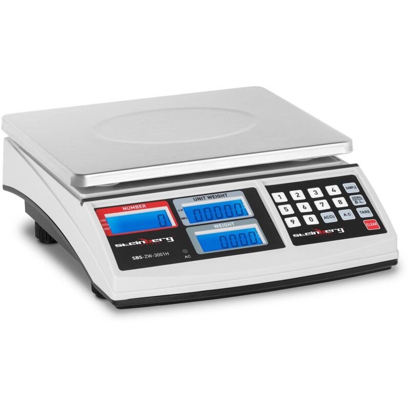 Steinberg Systems - Digital Counting Scale Inventory Scale Piece Counting Industrial 30kg/1g White