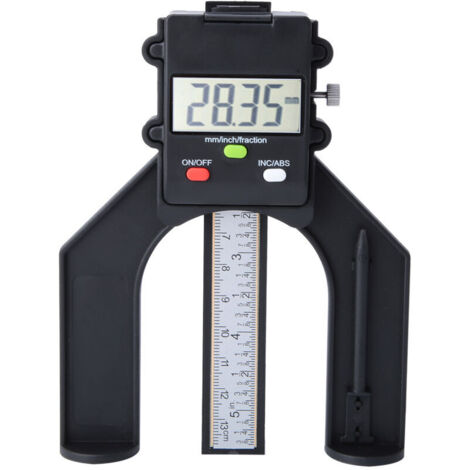 Digital depth gauge, 0-80mm depth display ruler, magnetic LCD display, digital woodworking hand