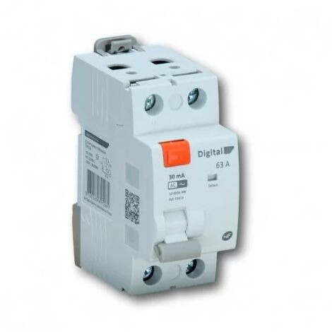 Digital Electric 03412 Earth Leakage Circuit Breaker 2x40A/30mA - 2 Poles - Type AC