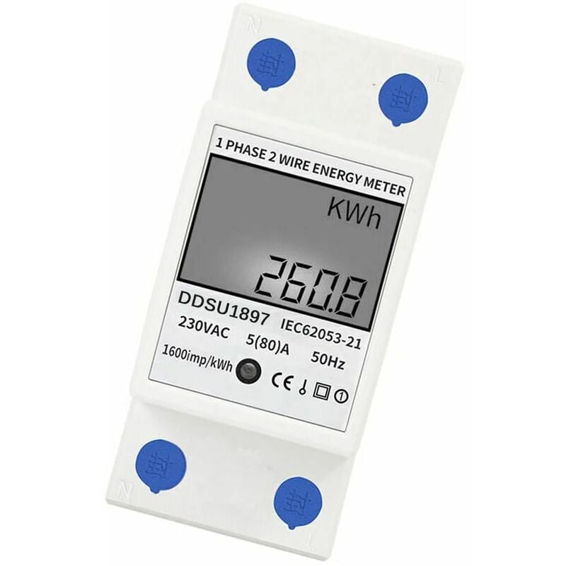 Digital Electric Din Rail Single Phase Energy Meter Electricity Meter One Wire Multifunction Two Phase Electricity Meter
