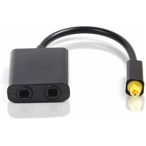 Digital Fiber Optic Audio Cable Adapter, Splitter 1 in 2 Out Splitter Adapter