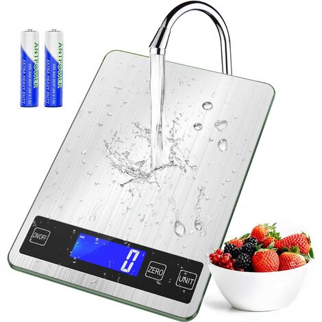 main image of "Digital Food Kitchen Scale, 22lb Weight Multifunction Scale Measures in Grams and Ounces for Cooking Baking, 1g/0.1oz Precise Graduation, Stainless Steel and Tempered Glass"