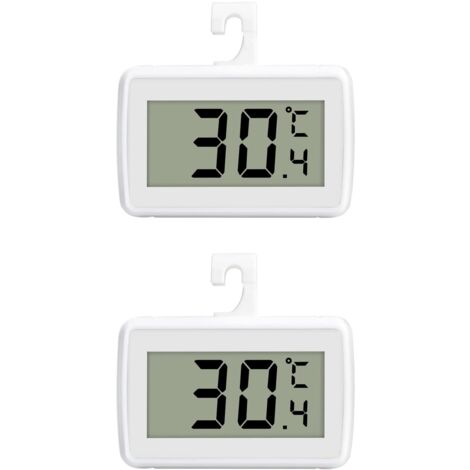 Digital Fridge Thermometer, Mini LCD Digital Thermometer, SUTMSH Digital Fridge and Freezer Thermometer with LCD Display, Hanging Placement Mode