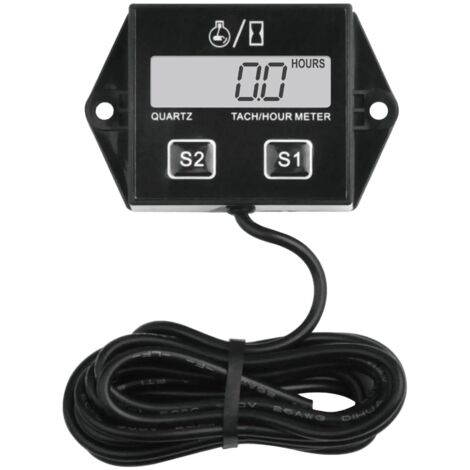 Digital Hour Meter Tachometer,Replaceable Battery RPM Meter For Scooter Lawn Tractor Dirt Bike Generator