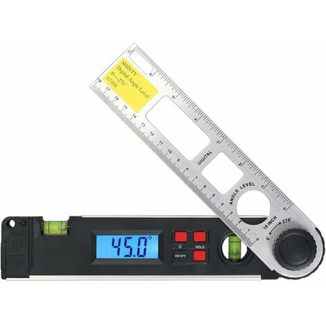 Digital Angle Protractor, Stainless Steel Angle Ruler for Carpenter and  Bevel, 360° Measuring Range, Steel Ruler for Woodworking for DIY, Crafts  and Hobbyists