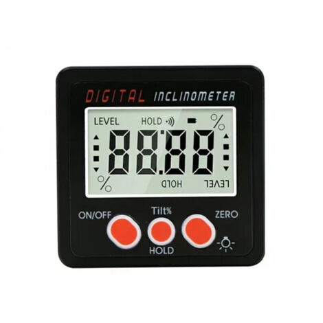 Digital Inclinometer Protractor 4 90° Level Box Angle Sight Backlight Bevel Gauge Magnetic Base Gauge in/FT MM/M