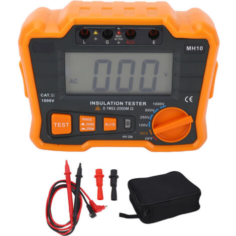 Digital insulation tester megohmmeter LCD resistance meter 1999 counts for measurement