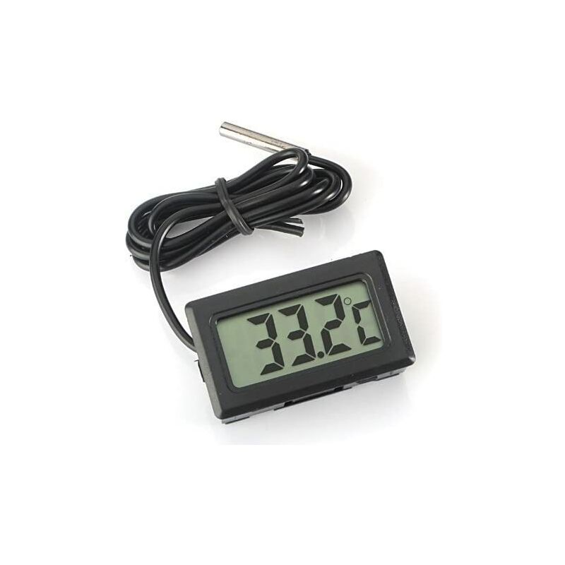 Digital LCD Temperature Monitor Termómetro con sonda Externa para el