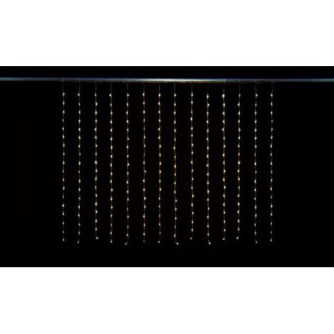 DIGITAL LED CURTAIN - 2 X 1.5 M - 252 WARM WHITE LAMPS - TRANSPARENT WIRE - MODULATOR - 24 V VELLEMAN 5420046512643