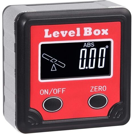 Digital Level Box Inclinomètre de Jauge Angulaire à Angle Magnétique de Jauge à Angle Magnétique Écran de Rétro-Éclairage LCD avec Mini Tournevis
