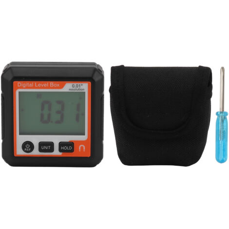 Digital Level Box Magnetic Data Lock Angle Slope Conversion Protractor Angle Finder Gauge for Carpentry Building Masonry Bevel Red White