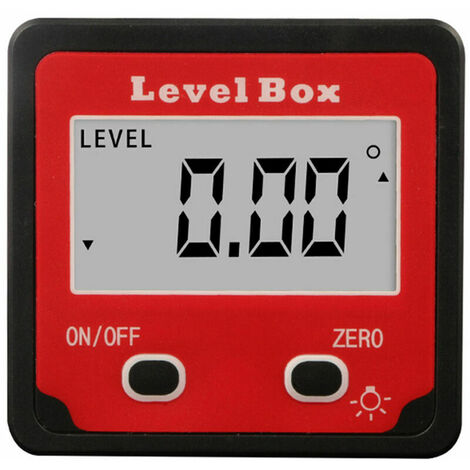 Digital Level Gauge Inclinometer Magnetic Level Angle Gauge Angle Finder Level Box Angle Measuring Tool for Carpentry/Building/Automotive,Model: Black and Red Black and Red