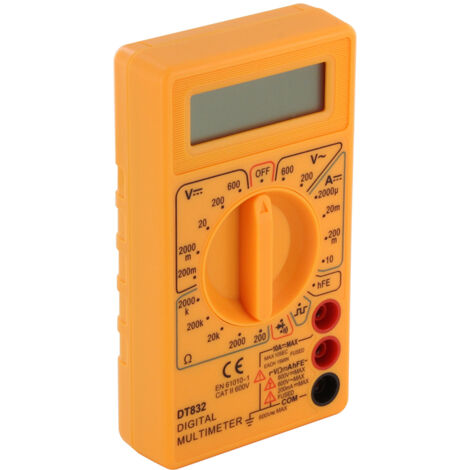 Digital multitesteur - CHACON - 600 V - Ecran LCD 3,5 - Jaune
