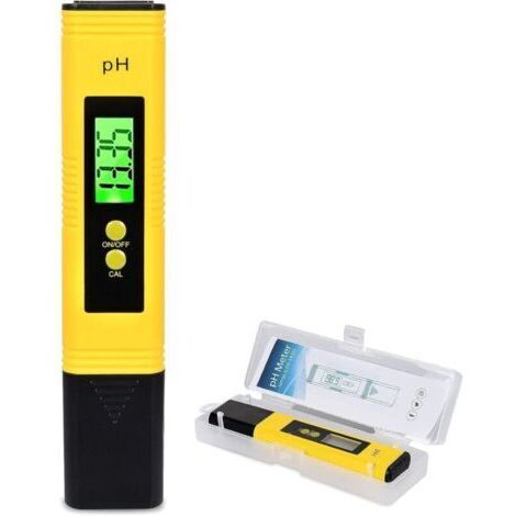 Digital pH Meter, pH meter elettronico, pH meter professionale con display LCD, intervallo di misurazione pH 0,00–14,00 per acqua potabile, acquari, coltivazioni idroponiche e piscine.