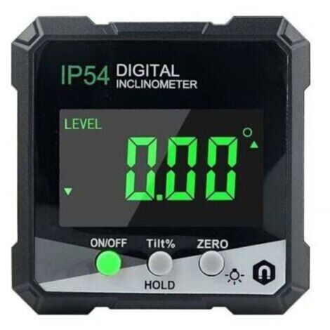 Digital protractor, angle protractor with LCD screen, inclinometer with magnet, digital angle measurement