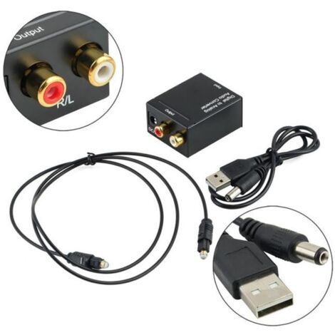 Digital Signal optique coaxiale à Adaptateur Convertisseur Audio analogique RCA