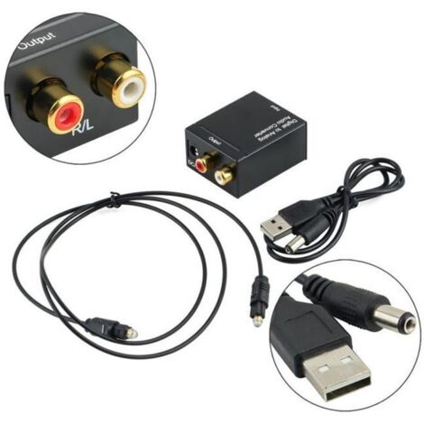 Digital Signal Toslink optique coaxiale à Adaptateur Convertisseur Audio analogique RCA