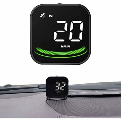 Digital Speedometer - Universal Intelligent Vehicle Display Digital Dashboard - G4 Speedometer GPS Interface Warning Alarm (Black, 52 x 52 x 1.5cm).