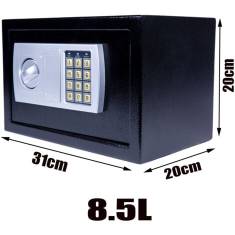Digital Steel Safe Security Electronic Waterproof Key Box Cash Money Saving Box Black