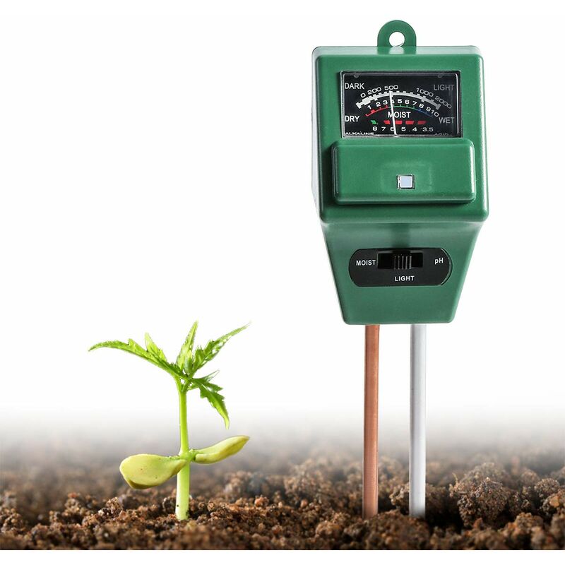 Ineasicer - Digital testeur de pH du sol, 3 en 1 ph l'humidité Sonde de capteur de lumière du soleil au mètre ph du sol Test Kits pour plantes,