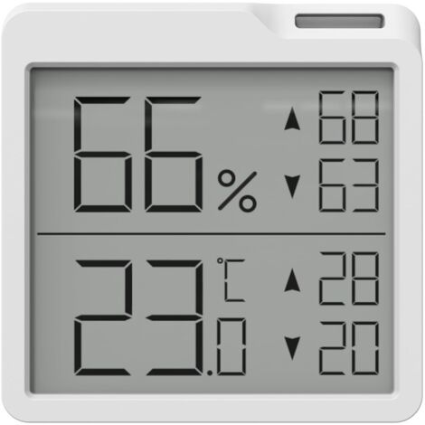 Digital Thermomètre Hygromètre，Intérieur Thermo HygromèTre Indicateur avec fonction d'enregistrement de données haute précision pour la maison, le Bureau, la serre