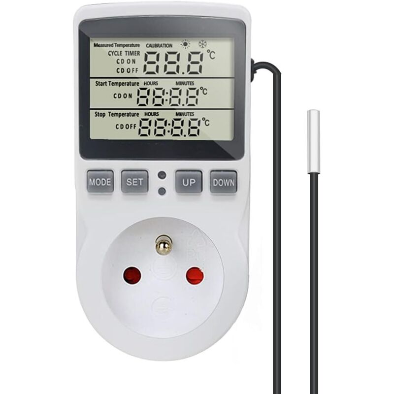 Image of Digital Thermostat Temperature Regulator Plug 230V&hellip;
