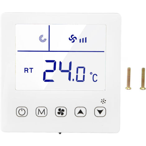 Digital Thermostat Ventilation Function Accurate LCD Display Air Conditioning Temp Controller for Home Hotel AC220V