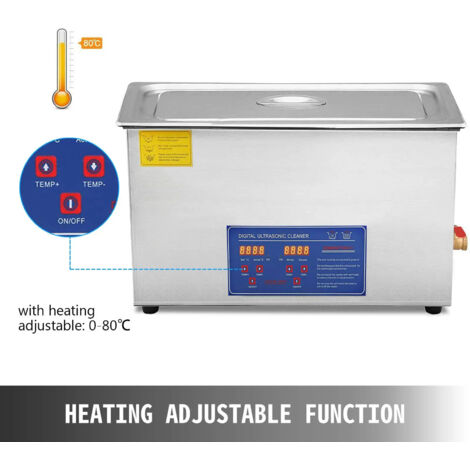 Digital Ultrasonic Cleaner 6L Temporizador de limpieza de acero inoxidable Grado industrial