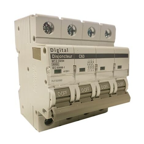 Digitale 02060 Interruttore magnetotermico 4P 63A 415V curva C 6kA