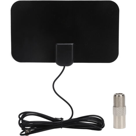 Digitale HD-TV-Antenne für den Innenbereich mit hoher Verstärkung, schwarz, 170–240 MHz, 470–860 MHz
