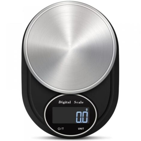 Digitale Küchenwaage 2 kg/0,1 g Edelstahl Schwarz/Silber