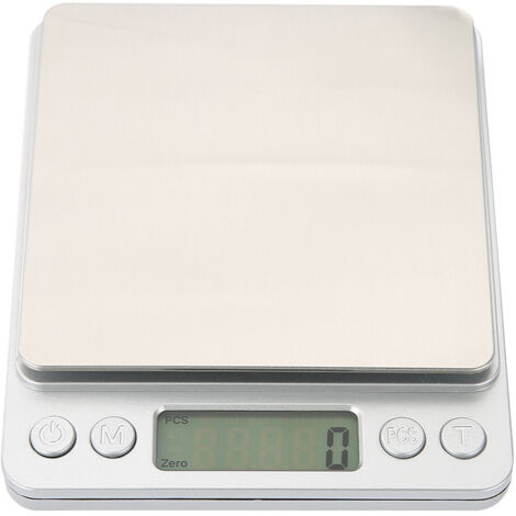 Digitale Küchenwaage (3 kg/0,1 g) zum Backen und Kochen, hochpräzises LCD-Display