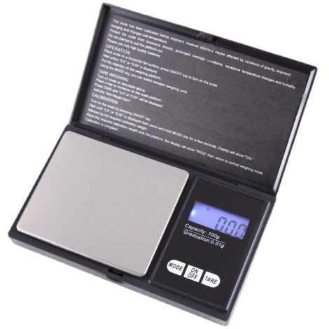 Digitale Küchenwaage, tragbare Taschenwaage 200 g x 0,01 g, Mini Wei