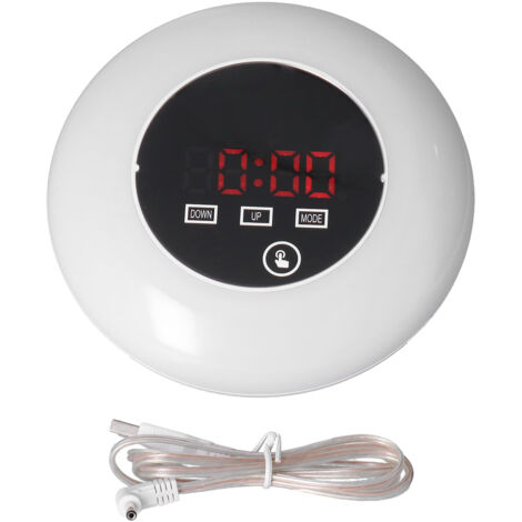 Digitale LED-Uhr mit Spiegel, Thermometer und 7 Farben – für Büro und Schlafzimmer, rotes Display
